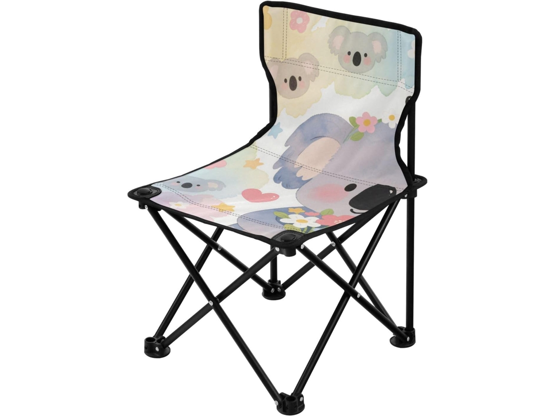 Silla De Camping Portátil Ultraligera Hierro Acero Plegable Ligera