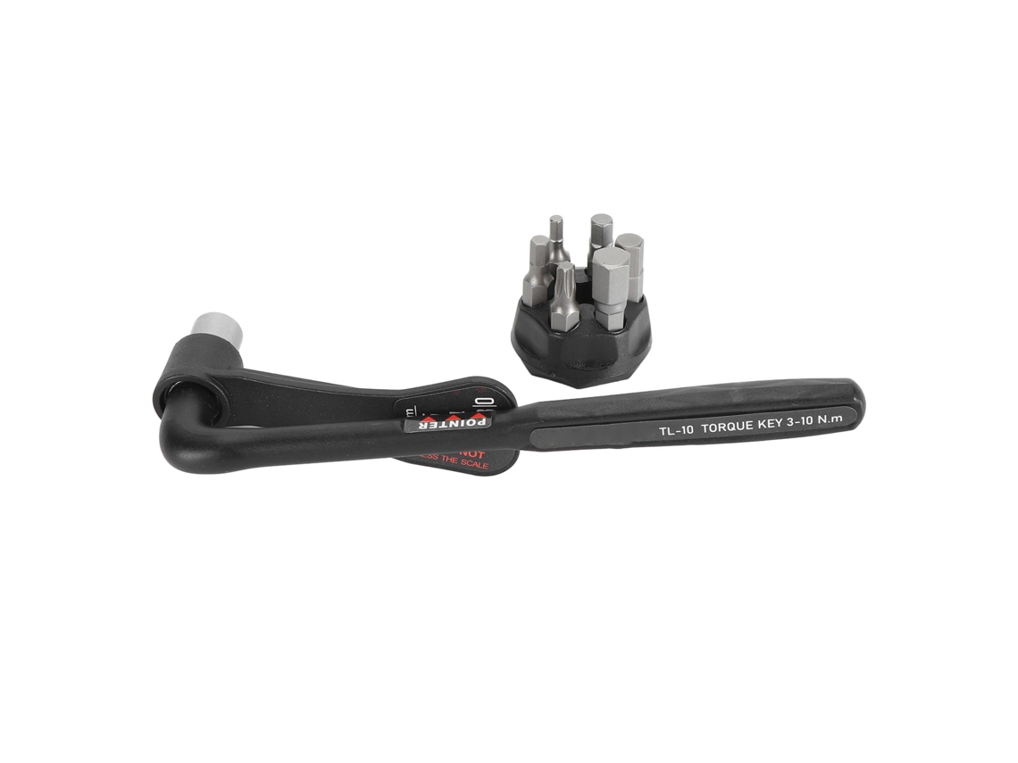 2026-llave De Torque Para Bicicleta De Acero Cromo Vanadio Con Mango De Nylon Y 6 Brocas Hexagonales Para Reparación