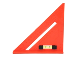 Regla Triangular De 45 Grados, 7 Pulgadas, Plástico Rojo, Herramienta De Medición Para Carpintería.
