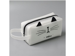 2026rebe-estuche De Lápices Bonito, Bolsa De Almacenamiento De Papelería Portátil (gato Blanco)