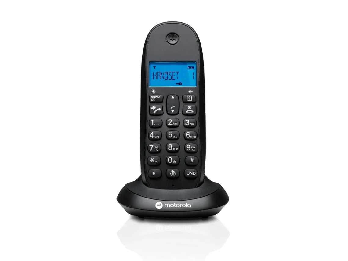 Telefóno Fijo MOTOROLA C1001 Cb+ Dect Negro