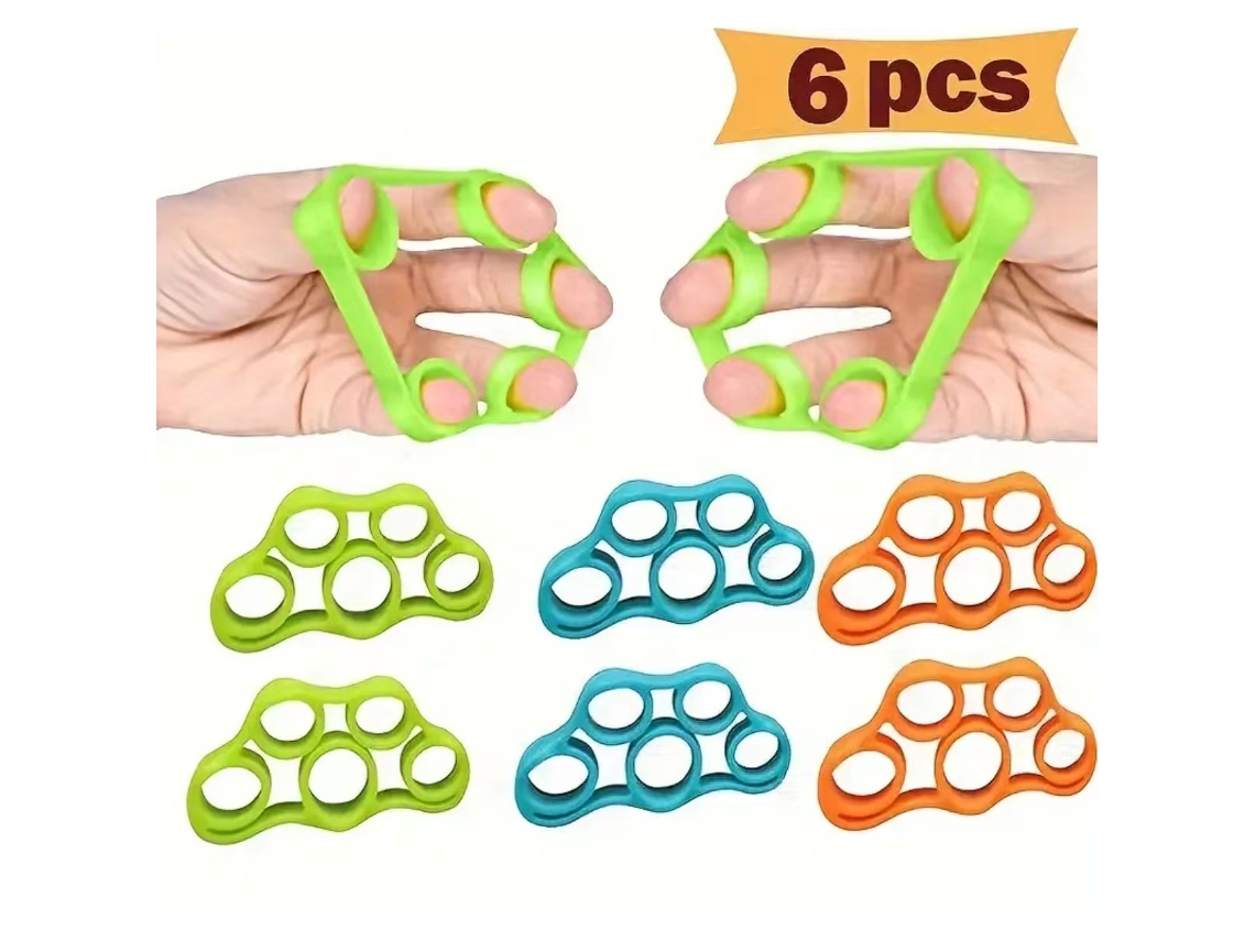 Bandas elásticas para estirar los dedos (6 unidades) N