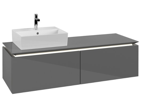 Villeroy &amp Boch Legato Vanity unit B613 1400x380x500mm lavabo a la izquierda iluminación LED