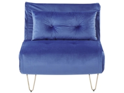 Sofá cama BELIANI Vestfold de Terciopelo Azul 85x78x81