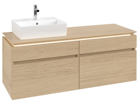 Villeroy &amp Boch Legato Vanity unit B614 1400x550x500mm lavabo a la izquierda iluminación LED