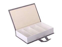 Estuche Organizador De Gafas De Malla Gris, Estilo Libro, Con 4 Compartimentos.