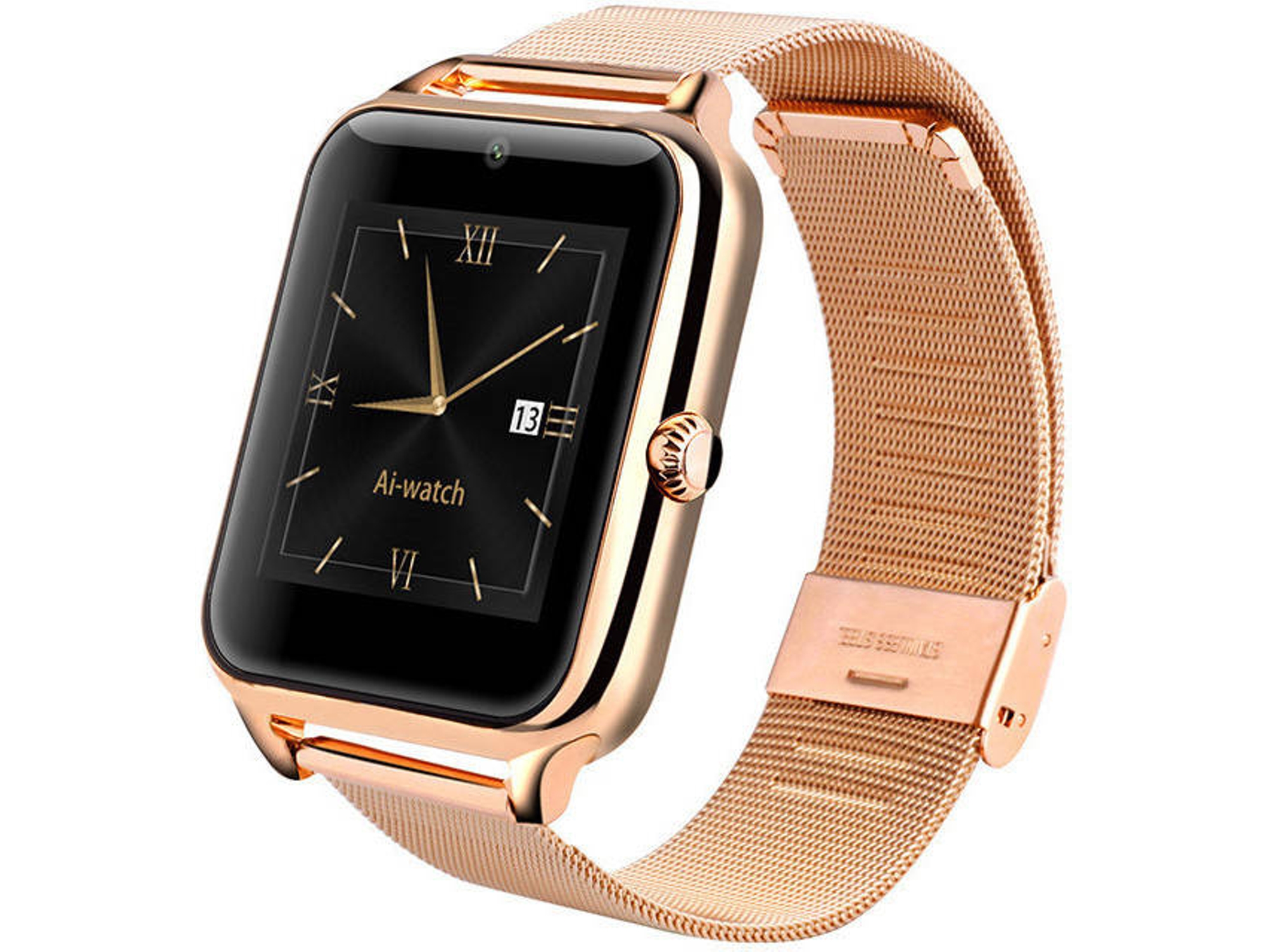 Smartwatch Bluetooth GT08 Metal Android / iOS Multilingue dorado
