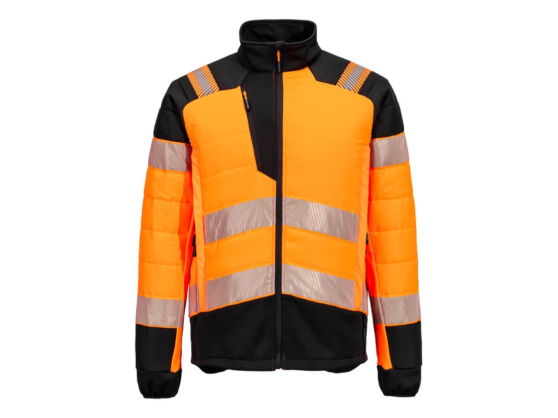Chaqueta Pw3 Hi-vis Hybrid Baffle - Alta Visibilidad Y Confort Amarillo Negro / Xl