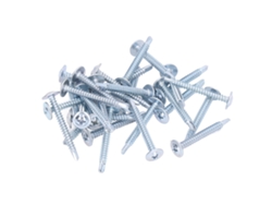 50 tornillos autoperforantes de acero al carbono galvanizado de cabeza redonda de 4,2 x 38 mm para instalación residencial