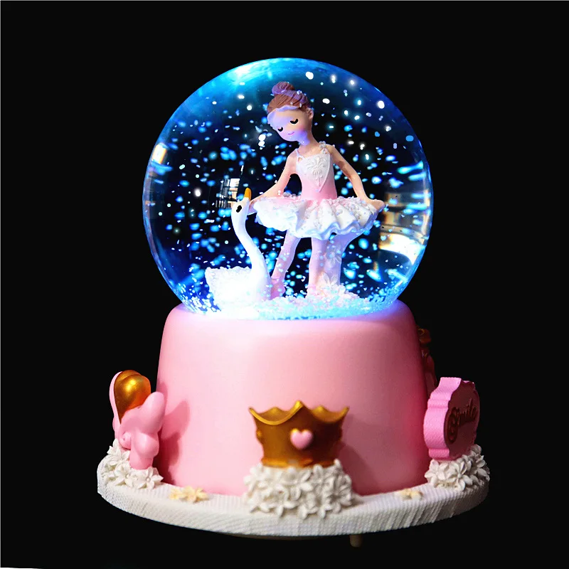 (estilo 11) Caja De Música Con Bola De Cristal De Bailarina, Regalo De San Valentín