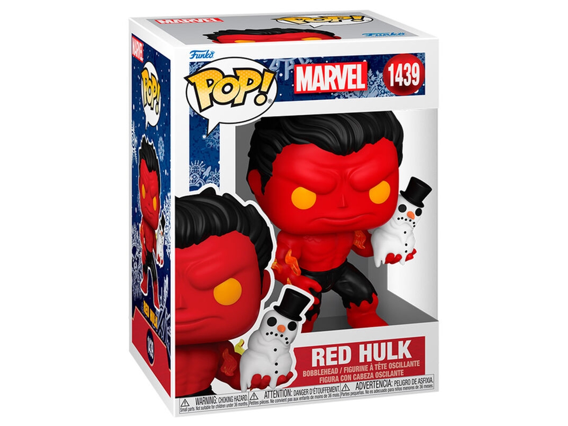Figura Pop Marvel Hulk Rojo con Muñeco de Nieve B.active