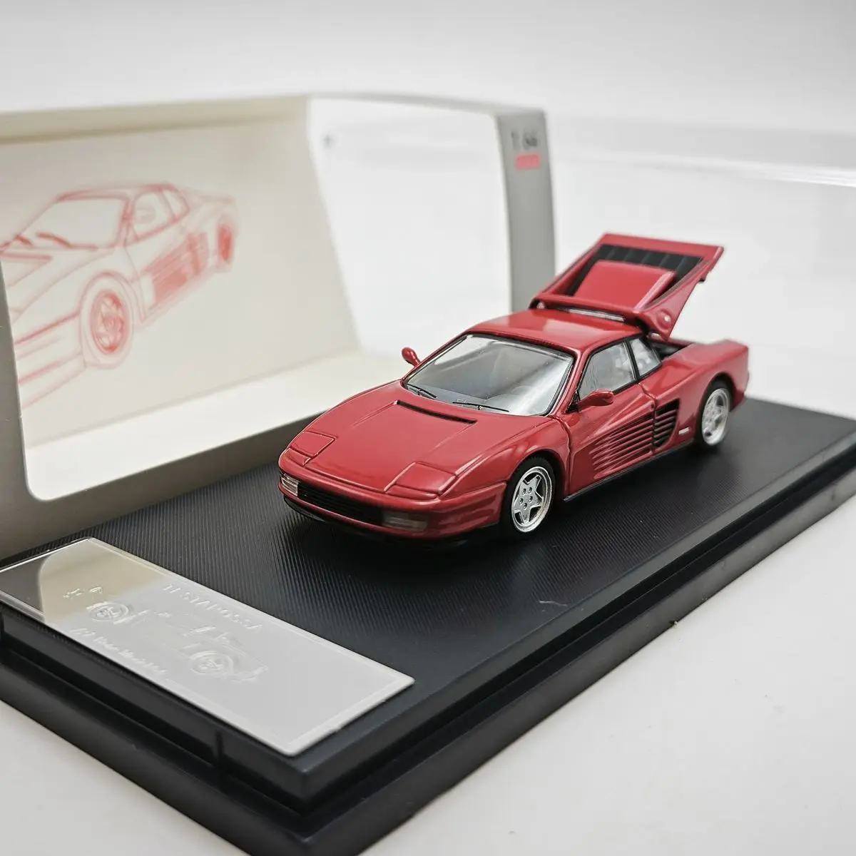 (vermelho) Miniatura De Carro Em Liga Metálica Na Escala 1:64, Modelo De Carro De Brinquedo Para Crianças.