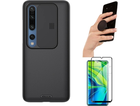 Carcasa, Protector y Popsocket Xiaomi Mi 10 Nillkin Camshield Negro