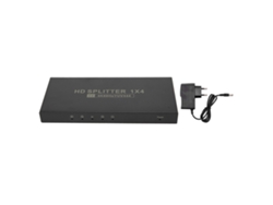 Divisor De Interface Multimídia Hd 2.0 1x4 4k 60hz 18gbps Hdcp2.2 Rgb444 Adaptador De Tela Duplicada