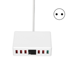 Carregador Usb Hub T9+ 6 Portas Qc 3.0 40w Estação De Carregamento Inteligente Com Display