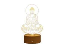 Luz Noturna Led - Buda Tathagata - Usb Monocromático (Luz Quente) JEIIBRZUI