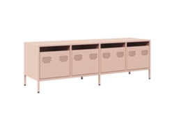 Mueble TV 135x39x43,5 cm Acero Laminado en Frío Rosa MAISON EXCLUSIVE