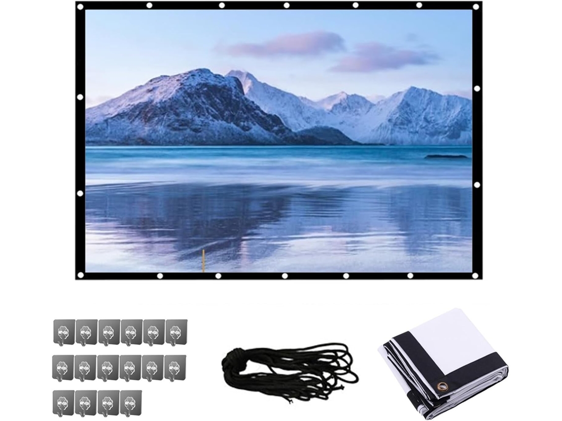 Pantalla De Proyector Hd 4k De 60/72/84/100/120/150/180/200 Pulgadas, Pantalla Portátil Plegable Para