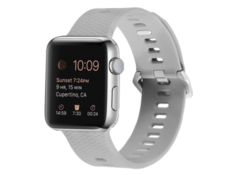 Correa de Reloj de Silicona para Apple Watch Series 9, 8 y 7 41 mm / SE 3 y SE 2 y 6 y SE y 5 y 4 40 mm / 3 y 2 y 1 38 mm (Rock White)