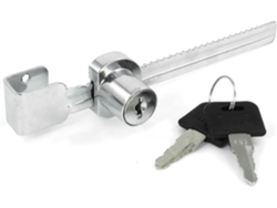Cerradura para vitrina, cerradura para joyero, metal plateado con 2 llaves. CHABERLU