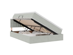 Maison Exclusive - Cama Con Almacenamiento Y Led Con Led Gris Claro 140 X 200 Cm