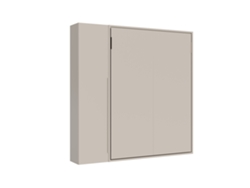 Cama Abatible Francesa Vertical Versia Sofà 140 Con Armario De 1 Puerta Dx Argilla