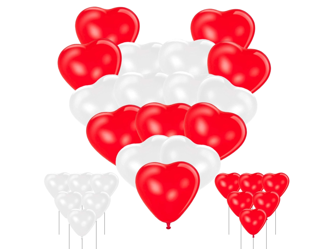 Creadores de ambientes románticos, fondos únicos para tus momentos especiales, globos rojos y blancos en forma de corazón, decoraciones para bodas.