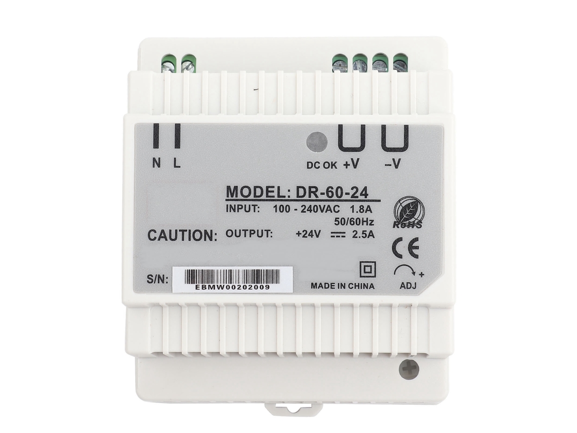 Dr-60-24 Fuente De Alimentación Modular Para Carril Din De 60 W Y 24 V Ca/cc Con Protección Contra Sobrecarga