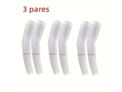 (paquete De 3 Pares Negros) Mangas De Protección Solar Transpirables Para Brazos - Mangas De Protección Uv Unisex