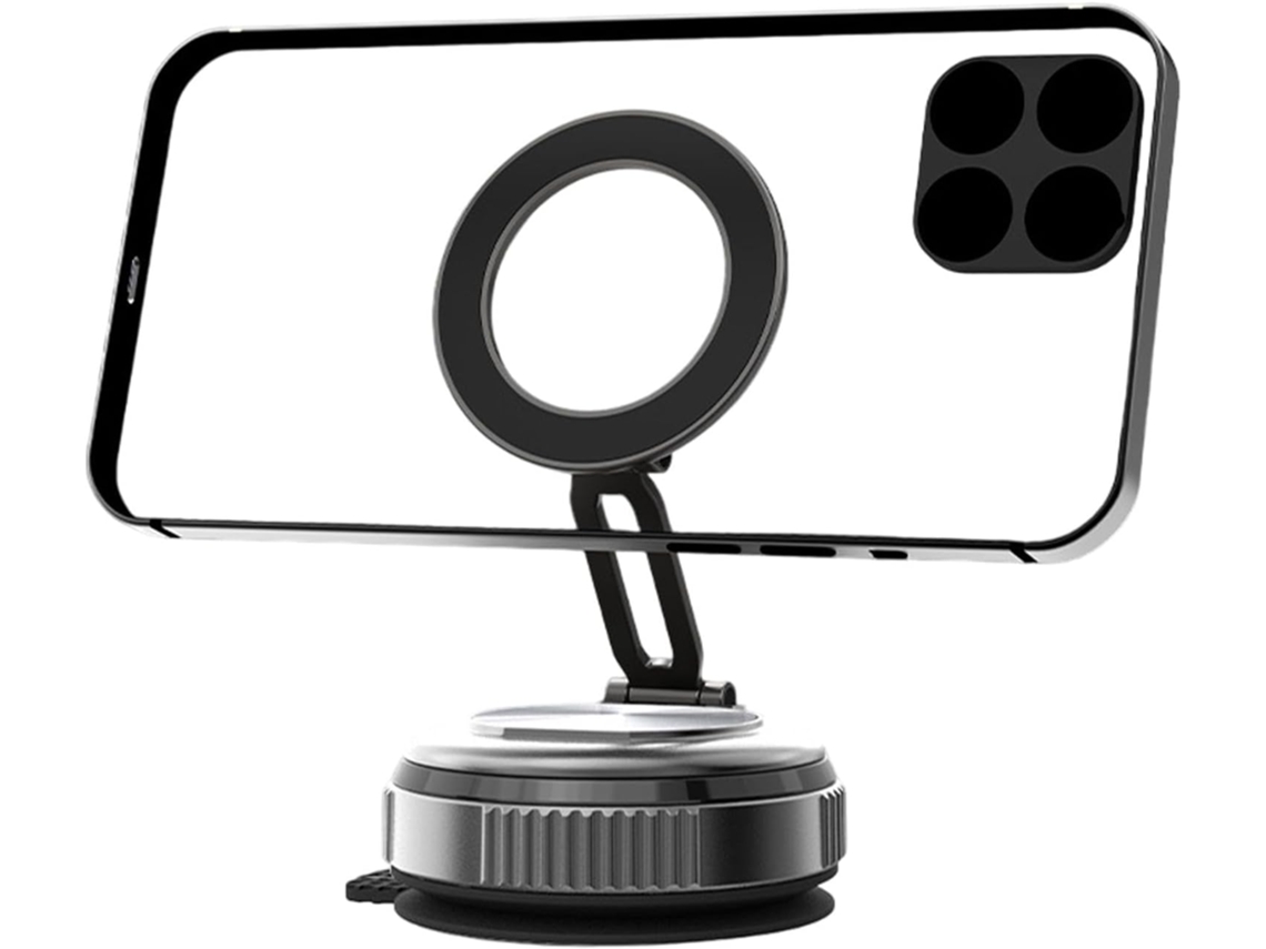 Soporte Para Teléfono Con Ventosa Y Imán Giratorio De 360°