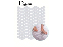 (12 Piezas) Adhesivos Antideslizantes Transparentes Para Suelos De Baños Y Duchas, Fabricados En Material Pvc