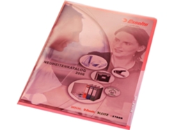 Funda para documentos Leitz Premium, A4, PVC, roja, 0,15 mm, abierta en la parte superior y lateral, a prueba de documentos, película rígida Esselte Leitz (4100 00 25)