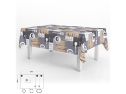 Mantel Hule Rectangular Cuisin Impermeable Antimanchas PVC 140 x 250 cm  Recortable Uso Interior y Exterior ORYX