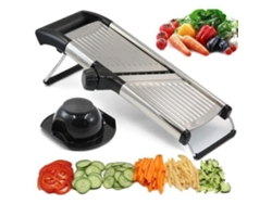 Mandolina de cocina profesional: mandolina multifuncional ajustable de acero inoxidable para verduras con pie antideslizante plegable