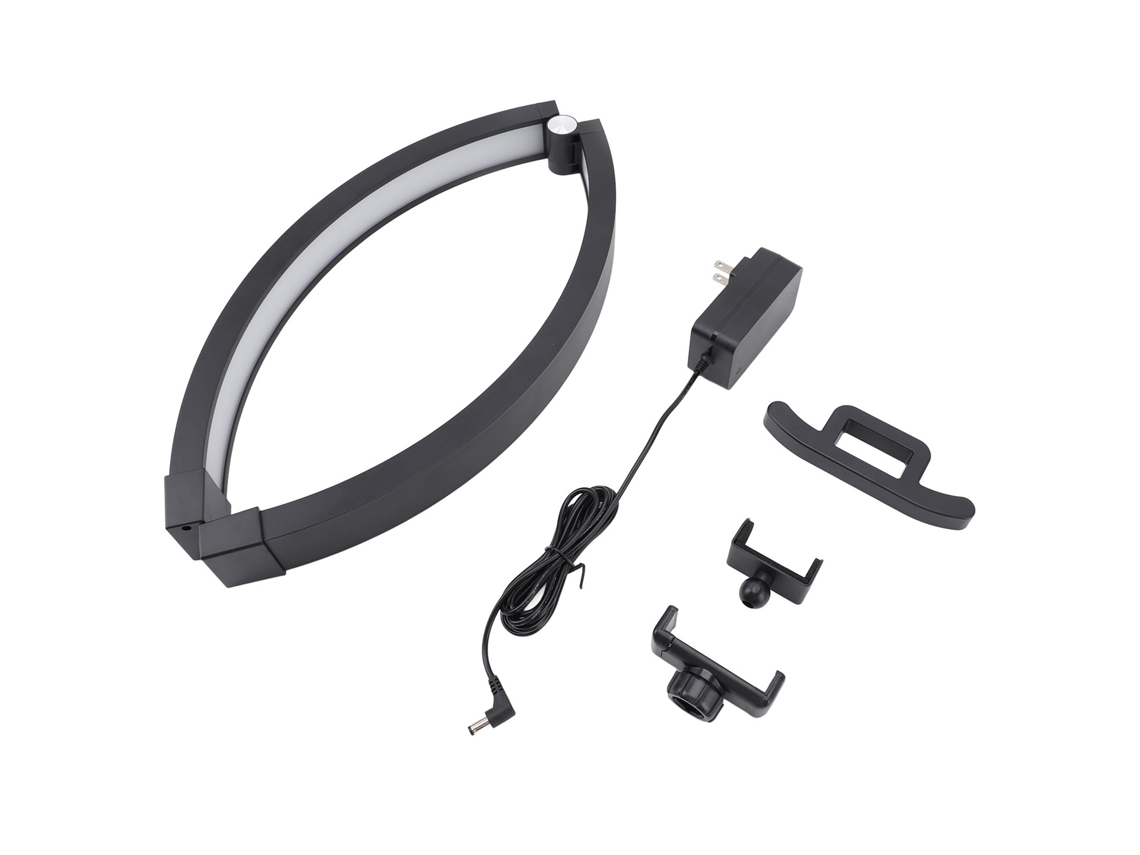 Rebe-luz Media Luna Para Mesa De Uñas Con Soporte De Teléfono Plegable Control Táctil 20w 3 Modos De Color 10 Brillos
