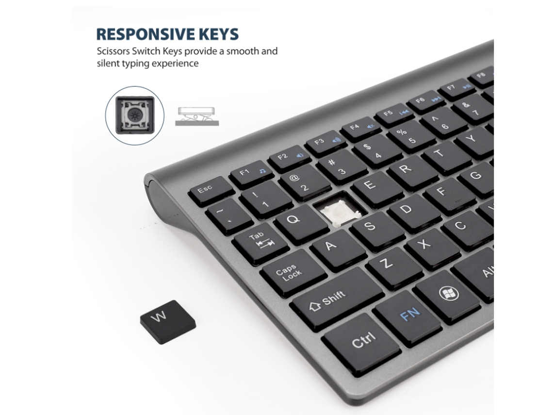 Teclado ELKUAIE Inal mbrico Rat n Ingl s Worten.es