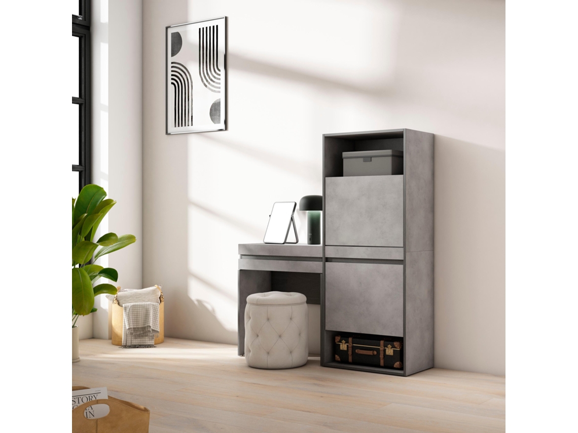 Zapatero, 130x145x35 cm, Dormitorio, habitación, Tocador, Cemento SKRAUT HOME