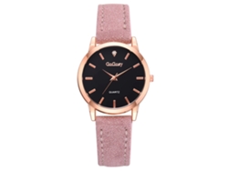 Reloj De Pulsera De Cuarzo Para Mujer Con Esfera Redonda, Estilo Casual, Color Rosa.