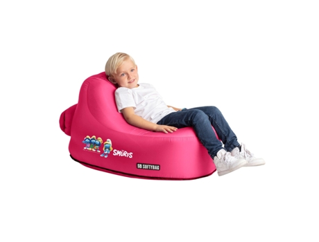 Silla SOFTYBAG Niño Rosa Pitufos