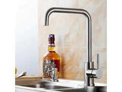 Grifo Cocina 7-forma Acero Inoxidable 304 Cepillado, Giratorio 360°, Aerador Desmontable Anti-calcáreo