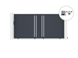 Portón corredero 3,5m GIONA H.180cm aluminio motorización RANGER C300 CASANOOV