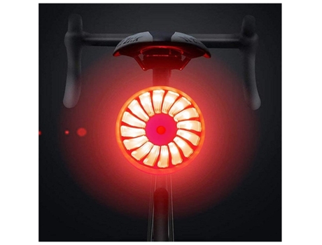Luces para bicicleta Luz trasera para bicicleta Freno inteligente Luz trasera para bicicleta Recargable por USB 5 modos Rojo claro ENZONS