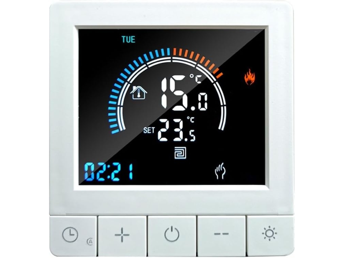 Termostato De Ambiente Lcd Programable Semanal (3) Para Calefacción Por Suelo Radiante,