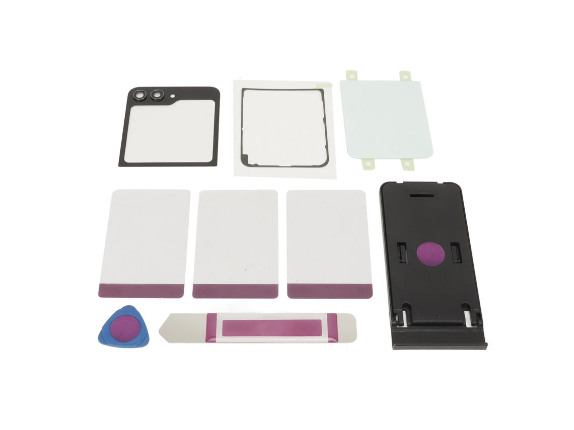 Substituição De Vidro Tampa Traseira Com Lente Câmera E Ferramentas Para Galaxy Z Flip 5 5g F731 Verde
