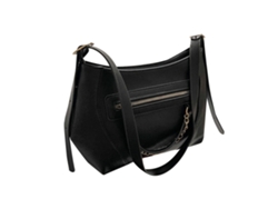 Bolso De Hombro Negro De Piel Sintética De Gran Capacidad, Estilo Retro Informal Para Mujer.