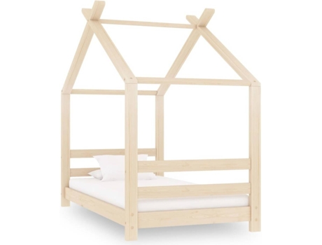 Estructura de cama infantil VIDAXL Marrón Madera (146x78x132 cm)