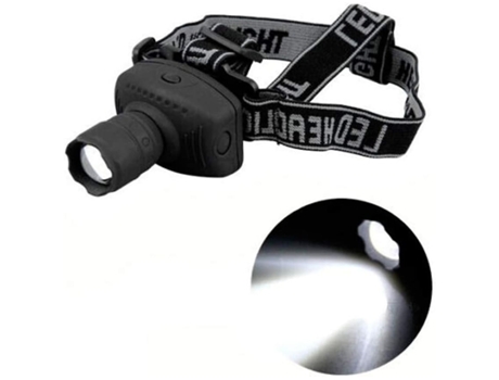Linterna Frontal LED Recargable con Foco Regulable y 3 Modos de Luz para Actividades al Aire Libre Negro BISBISOUS VIGA EUROPE