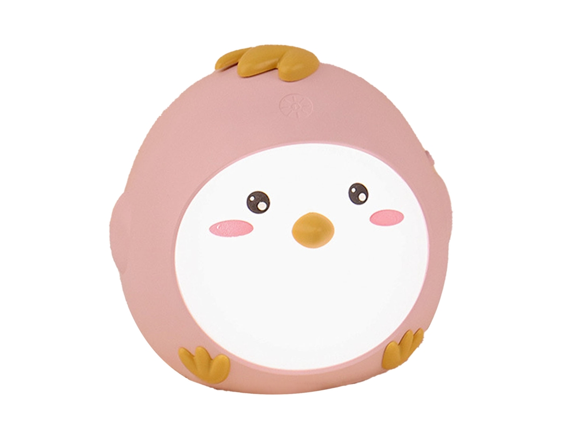 Rebe-lámpara De Noche Gatito Táctil Led Cute Silicona Carga Usb Para Niños Dormitorio Rosa