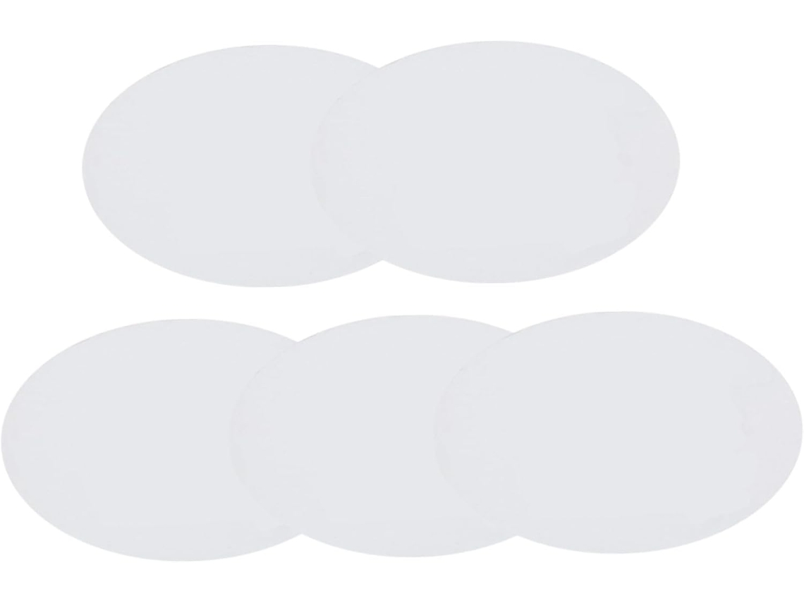Juego De 5 Paneles Ovalados De Algodón Blanco, Tableros De Dibujo Engrosados Aptos Para Óleos.