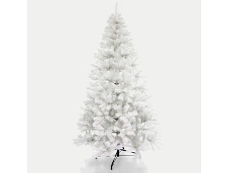 Árbol de Navidad Artificial Blanco con Base Metálica 180cm SELEOK